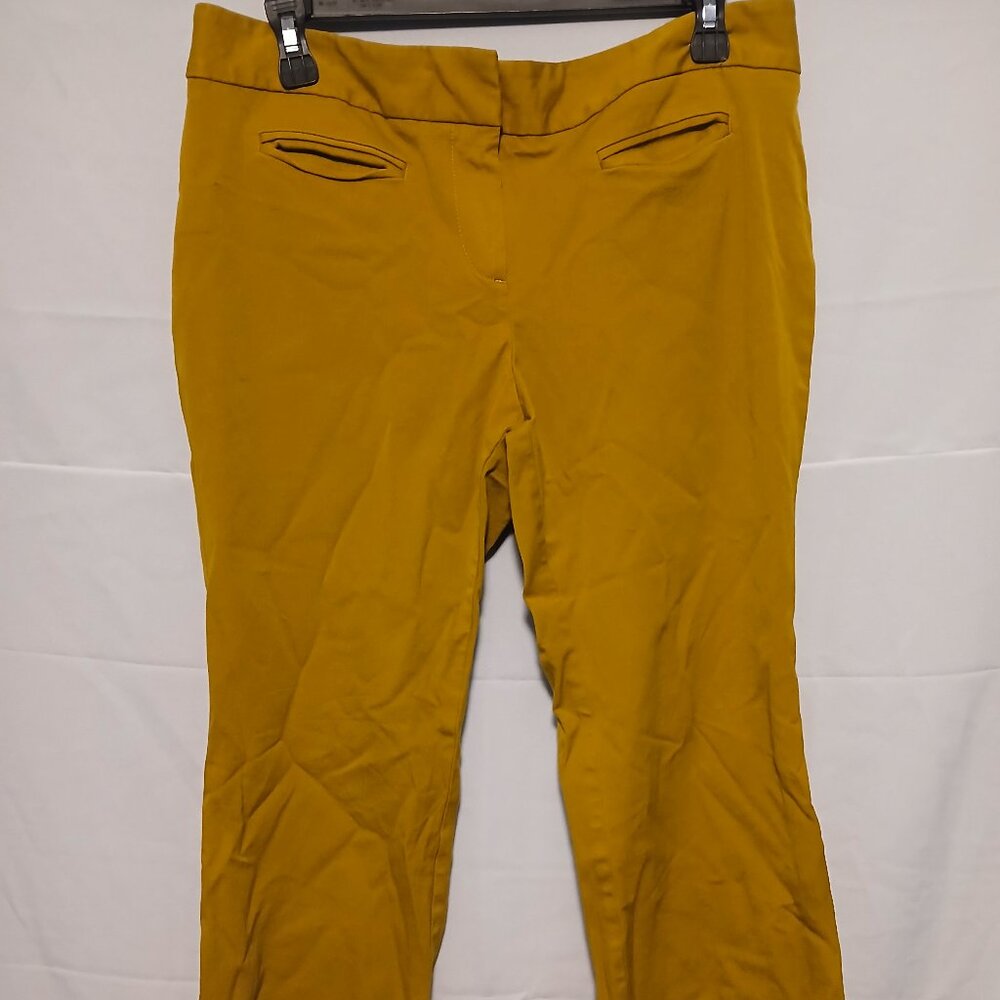 loft woman mustard color pant size 12p